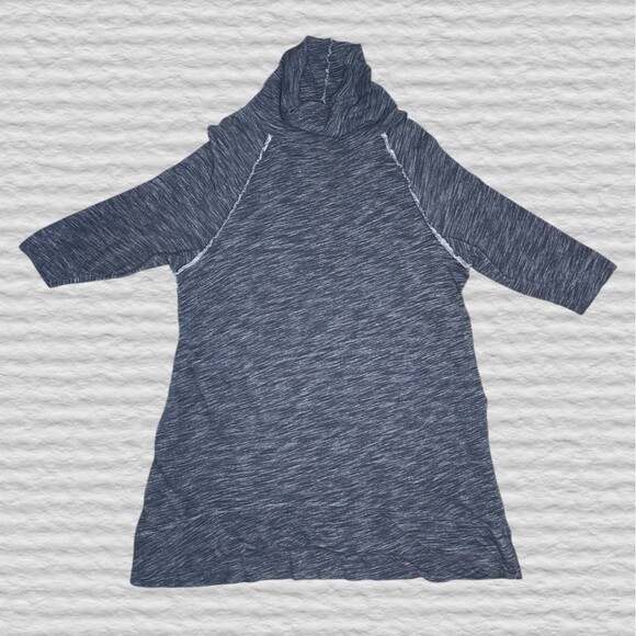 Free People FP Beach Terri Cocoon Dress XL/XXL Gray Cowl Neck Lagenlook Hippy - Picture 5 of 11